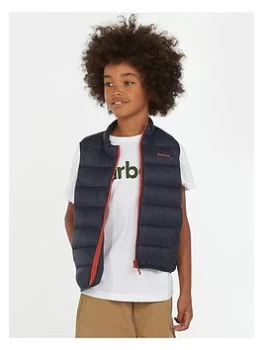 Image of Barbour Boys Trawl Gilet - Navy/orange, Navy/Orange, Size Age: 14-15 Years
