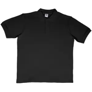 image of SG Mens Ring-Spun Cotton Short Sleeve Polo Shirt (3XL) (Black)