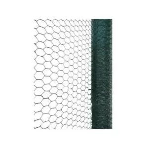 Image of 10m Green PVC Coated Galvanised Chicken Garden Wire Netting / Fencing