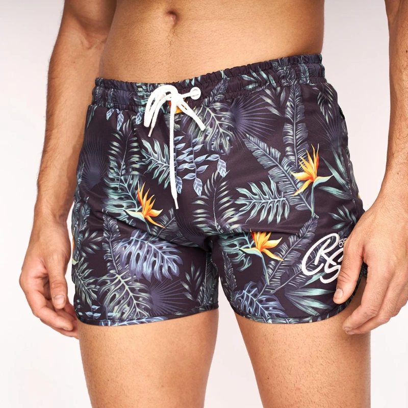 Image of Crosshatch Swim Shorts - Black S