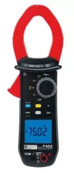 image of Chauvin Arnoux F403 AC/DC Clamp Meter, 1.5kA dc, Max Current 1kA ac CAT III 1000 V, CAT IV 1000 V