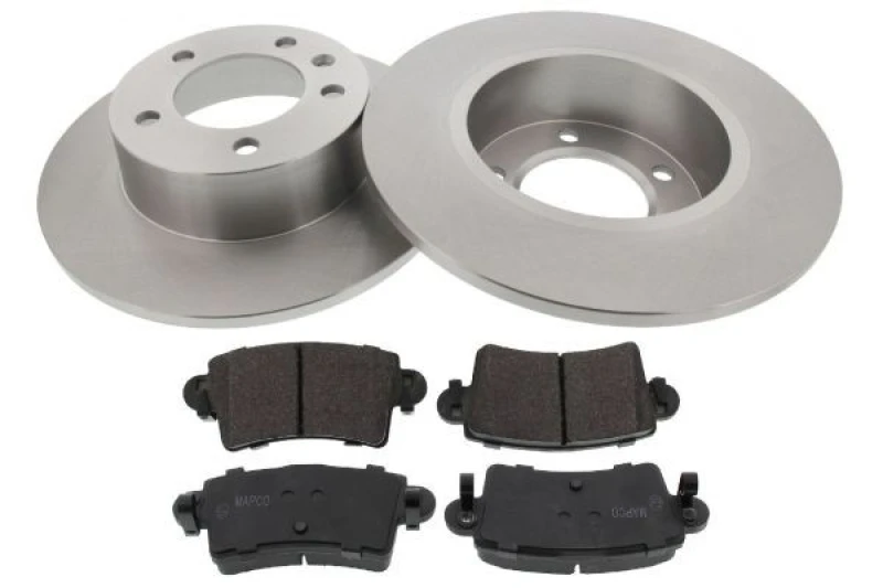 Image of MAPCO 47681 Brake disc and pads set Rear Axle, Brake Disc Type: solid Brake Set,disc brakes (3405)