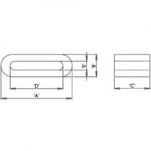 Image of Ferrite rod core 53 L x W x H 33.5 x 8 x 6.5 mm