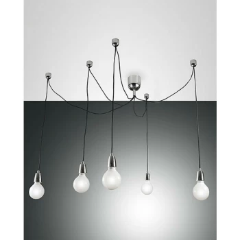 Image of Fabas Luce Lighting - Fabas Luce Blog Cluster Pendant Ceiling Light Chrome Glass, E27