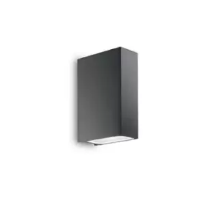 image of Tetris 2 Light Outdoor Up Down Wall Light Anthracite IP44, G9