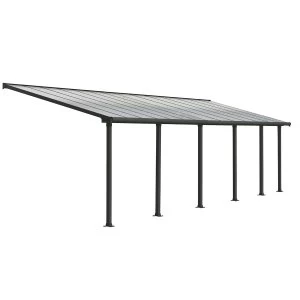Image of Palram Olympia Patio Cover 3m x 8.51m - Grey Clear