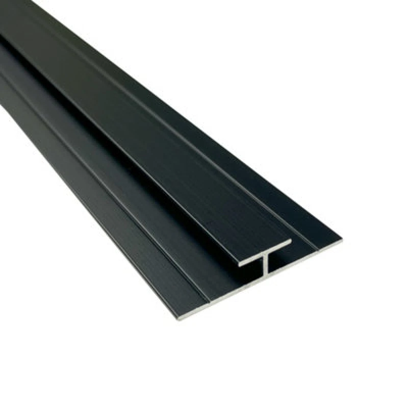 Image of Splashwall Panel Straight Joint (L)2440mm (W)35mm (T)4mm - Matt Black