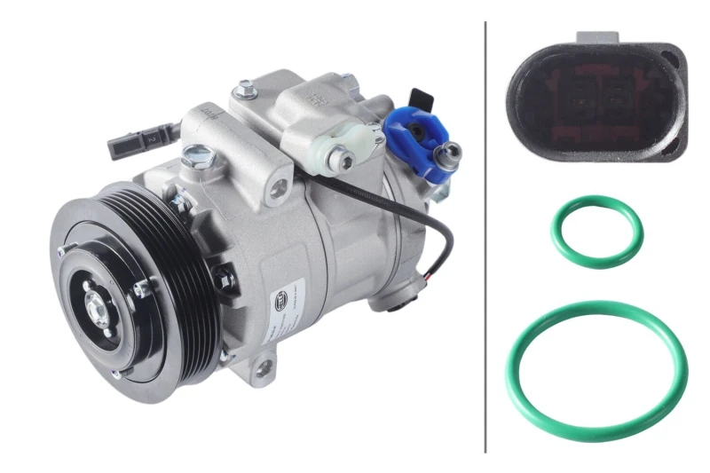 Image of HELLA Air conditioning compressor HELLA 8FK 366 201-811