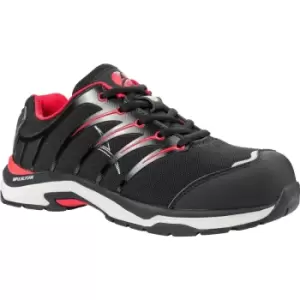 Image of Albatros Mens Twist Low Lace Up Safety Shoe (7 UK) (Black/Red)