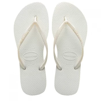 Image of Havaianas Slim Flip Flops - White