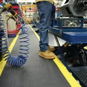 Image of 0.9M X 18.3M Safety Deckplate Black & Yellow