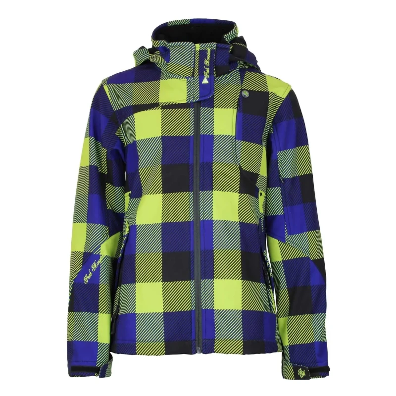 Image of Peak Mountain Printed softshell jacket for girls Peak Mountain Gaveny Vert Female 14 ans GAVENY/BG-ANIS