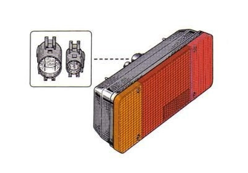 Image of VAN WEZEL Rear light VAN WEZEL 1650925