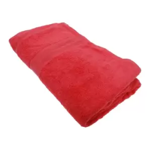 Image of Jassz Beach/Bath Plain Sheet Towel 100cm x 180cm (350 GSM) (Pack of 2) (One Size) (Red)
