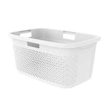 Image of Curver Terrazzo Laundry Basket 47L - White