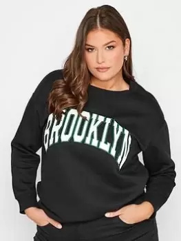 Image of Yours Logo Sweatshirt - Black, Size 16, Women