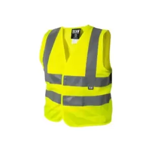 Image of Scan - SFCV01 Hi-Vis Vest Waistcoat Yellow - Child 10-13 SCAHVWC13