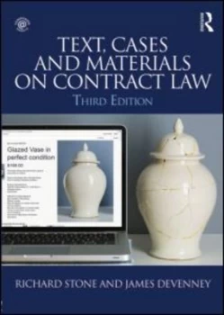 Image of Text Cases and Materials on Contract Law by Richard Stone Paperback