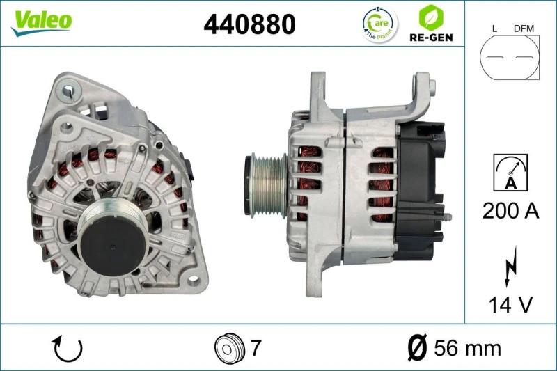 Image of Alternator VALEO 440880