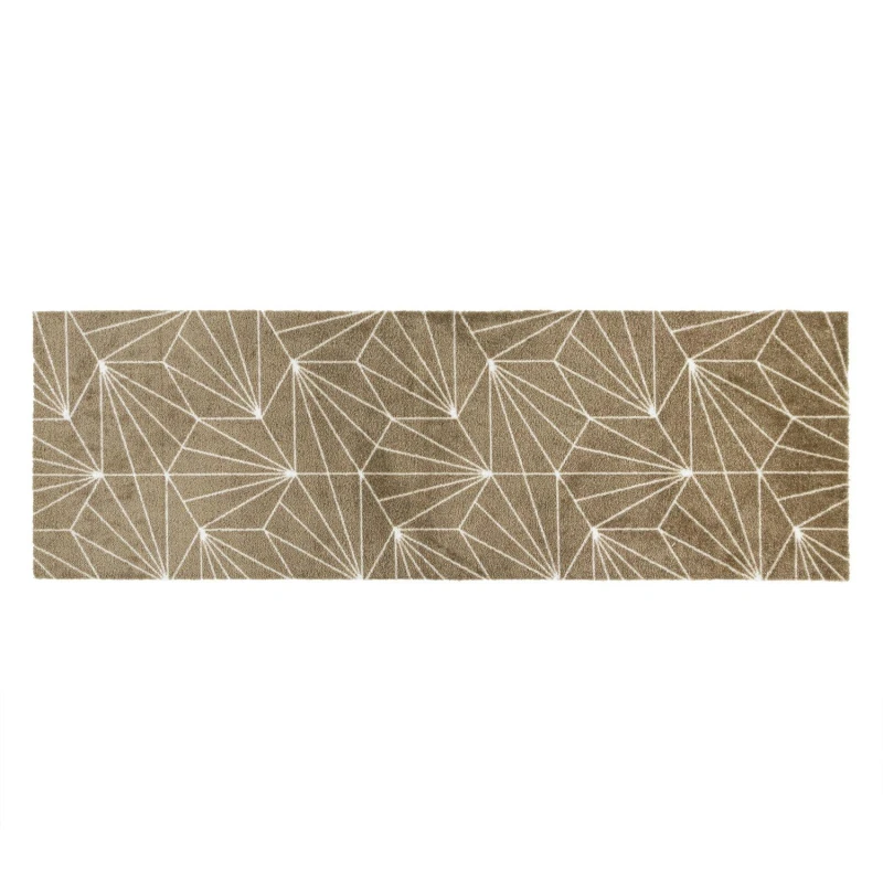 Image of JVL Mega Mat Entrance Runner Geo 57x150cm Door Mats 57x150cm Brown 40684305057