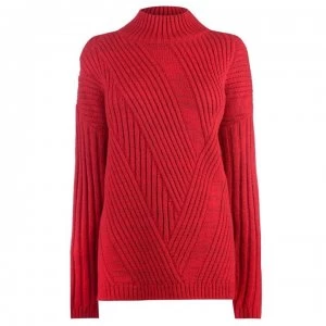 image of Firetrap Blackseal High Knit Jumper - Red