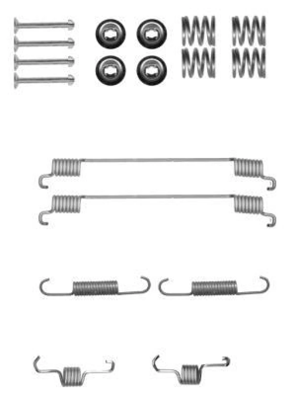 Image of HELLA Brake shoe fitting kit HELLA 8DZ 355 200-901