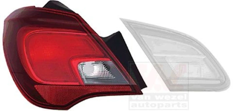 Image of VAN WEZEL Rear light VAN WEZEL 3804935