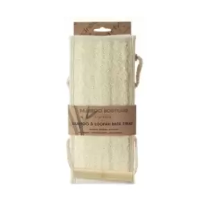 Image of Hydrea London Hydrea London Bamboo & Loofah Exfoliating Back Strap, One Size