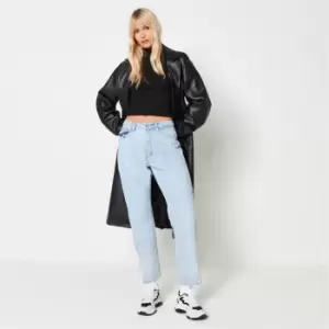 Missguided Petite Wrath Straight Leg Jeans - Blue