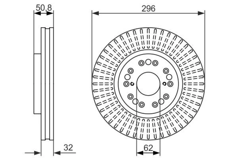 Image of Bosch 0 986 479 485 Brake disc Vented, Coated Brake Disc (82)