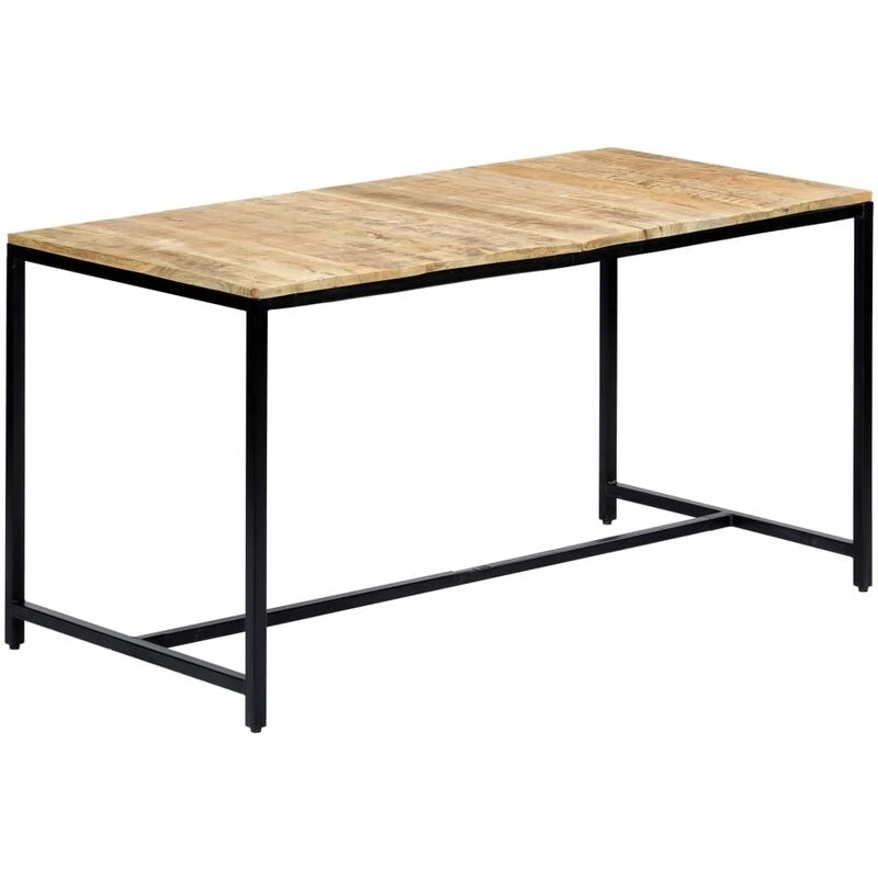 Image of VIDAXL Dining Table 140x70x75cm Solid Rough Mango Wood Vidaxl 8719883549934