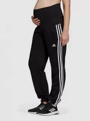 adidas Essentials Maternity Pant, Black/White, Size XL, Women