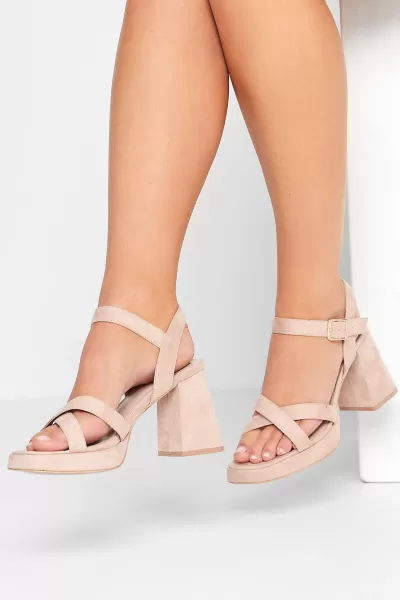 image of Wide & Extra Wide Fit Platform Flat Sandal Heels