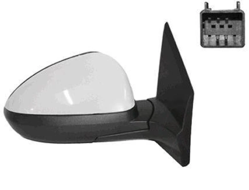 Image of VAN WEZEL 0817808 Wing mirror * HAGUS * Right, Heatable, primed Outside Mirror (50)