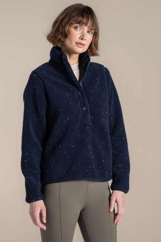 Image of Craghoppers Womens Massey Overhead Insulating Borg Fleece in Blue Size: 8 Blue Female 8