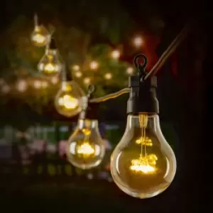 Image of Premier Decorations Limited Warm White Bulb LED Festoon Lights With Black Cable