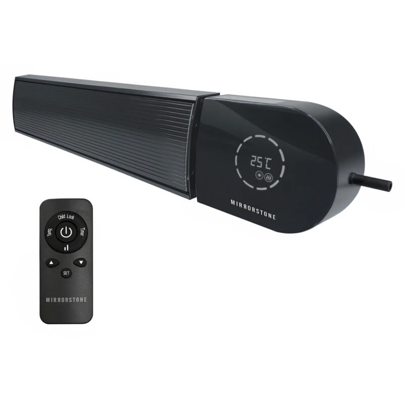 Image of Mirrorstone 3Kw Ionis WiFi Remote Controllable Infrared Bar Heater - Finish: Black ION-30WB