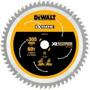 Image of DEWALT Cordless XR FLEXVOLT Mitre Saw Blade 305mm 60T 30mm