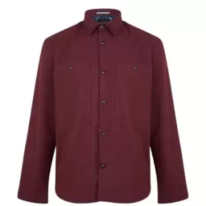 Image of Ted Baker Canvee Long Sleeve Harrington Overshirt - Brown