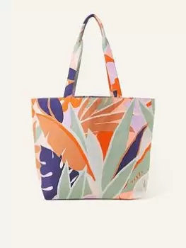 Image of Accessorize Palm Print Shopper, Multi, Women