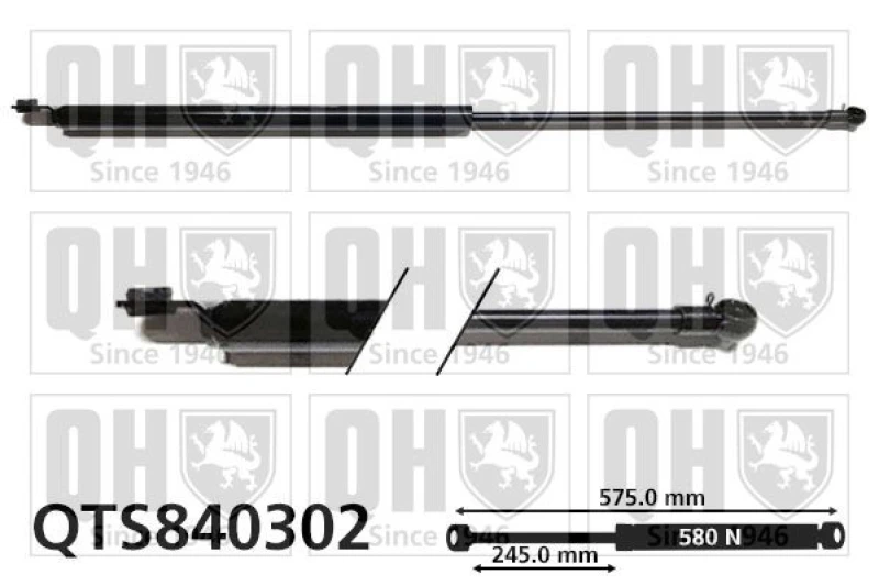Image of QUINTON HAZELL Tailgate strut QUINTON HAZELL QTS840302
