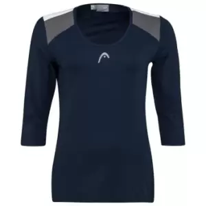 Image of Head Club three quarterSleeve T Shirt Womens - Blue