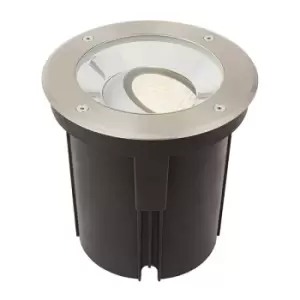 image of Hoxton Outdoor 16.5W LED Recessed Ground Light Brushed Stainless Steel, IP67, 3000K