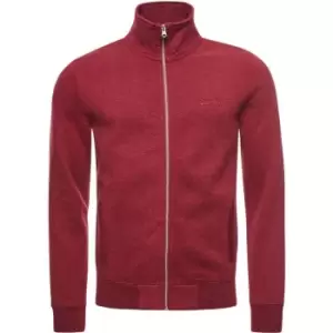 Image of Superdry V Logo Fleece Zip Jacket - Red