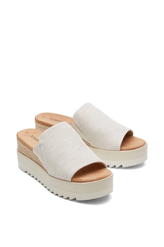 Image of TOMS Womens Diana Mule Wedge in Natural Size: 4 Natural Female 4