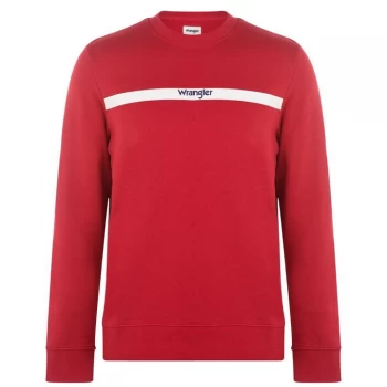 Image of Wrangler Stripe Sweatshirt - Red