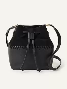 Image of Accessorize Leather Duffle Bag, Black, Women