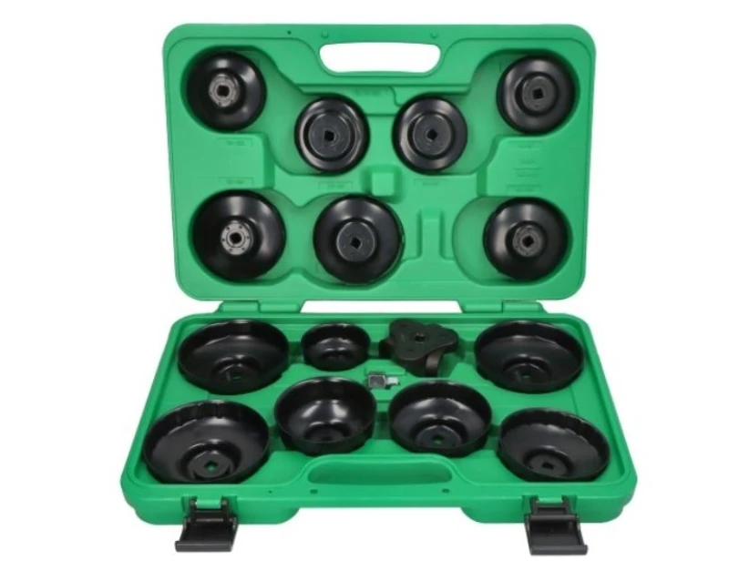 Image of TOPTUL JGAI1601 Oil Filter Spanner Set Number of tools: 16, Hexagon, Square Drive Tang Size: 12.5 (1/2")mm (inch), Plastic Case, Spanner Size: 108mm/1