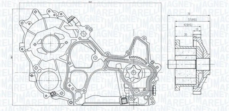 Image of MAGNETI MARELLI Oil Pump MAGNETI MARELLI 351516000119
