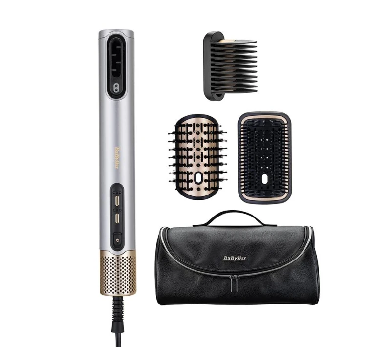 Image of Babyliss Air Wand Limited Edition Dryer, Styler & Straightener Beauty Set - Silver/Grey 3030053065548